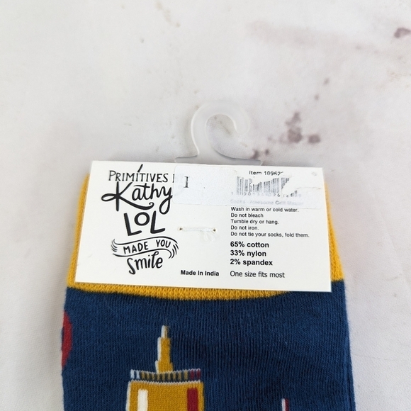 Primitives by Kathy Socks for Women Awesome Grill Master Cheeseburger Beer - Picture 5 of 7